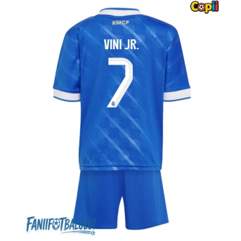 Real Madrid Vinicius Junior #7 Echipament de Fotbal Replică 2025-26 Copii Treilea (+ Șorturi)